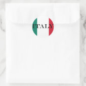 Italienische Flagge Italienisch Il Tricolore Runder Aufkleber (Tasche)