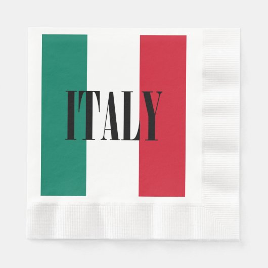Italienische Flagge Italienisch Il Tricolore Serviette (Vorderseite)