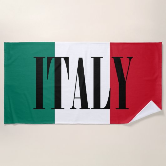 Italienische Flagge Italienisch Il Tricolore Strandtuch (Vorderseite)