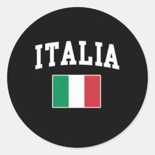 Italienische Flagge Italienische Familie Italiano Runder Aufkleber