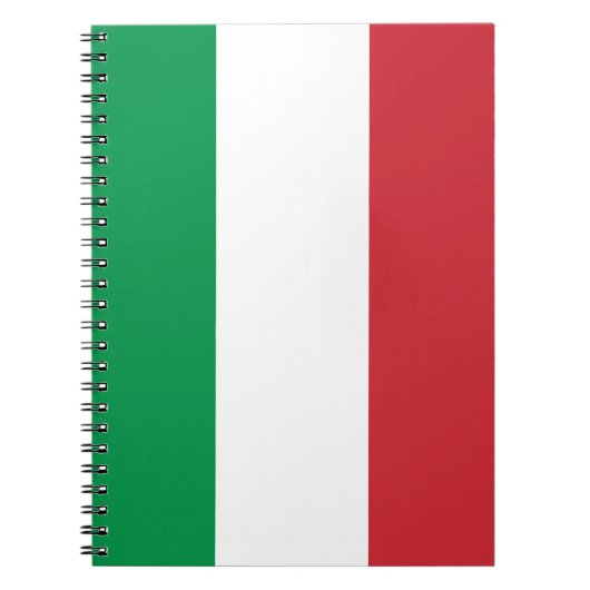 Italienische Flagge, italienische Flagge Notizblock (Vorderseite)