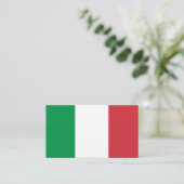 Italienische Flagge, italienische Flagge Visitenkarte (Stehend Vorderseite)