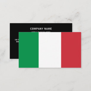 Italienische Flagge, italienische Flagge Visitenkarte