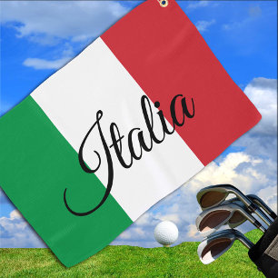 Italienische Flagge / Italienischer Golfurlaub / s Golfhandtuch