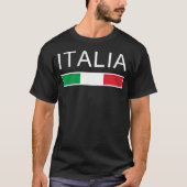 Italienische Flagge Italienisches Familienerbe T-Shirt (Vorderseite)