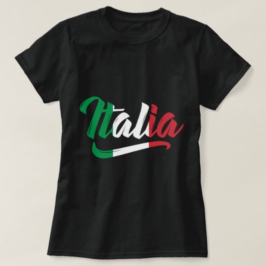Italienische Flagge Italienisches Familienerbe T-Shirt (Design vorne)