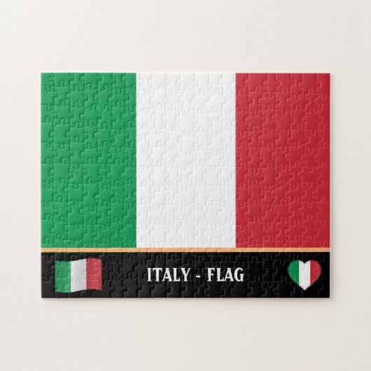 Italienische Flagge / Italienisches Land / Italien Puzzle (Horizontal)