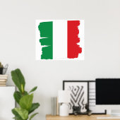 Italienische Flagge - Italienisches Poster (Heimbüro)