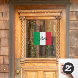 Italienische Flagge, Italienisches Zeichen Fensteraufkleber