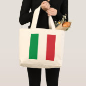 Italienische Flagge Jumbo Stoffbeutel (Vorderseite (Produkt))