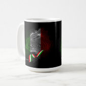 Italienische Flagge Kaffeetasse (Vorderseite Links)