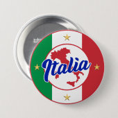 Italienische Flagge & Karte Button (Vorne & Hinten)