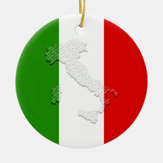 Italienische Flagge Keramik Ornament (Vorne)