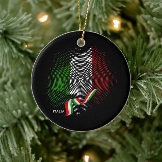 Italienische Flagge Keramik Ornament (Baum)