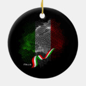 Italienische Flagge Keramik Ornament (Hinten)