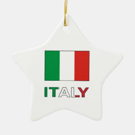 Italienische Flagge Keramik Ornament