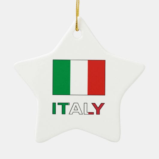 Italienische Flagge Keramik Ornament (Vorne)