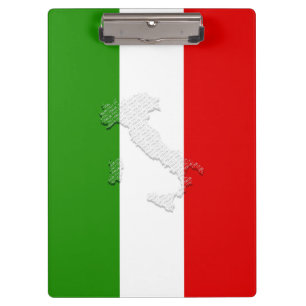 Italienische Flagge Klemmbrett