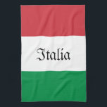 Italienische Flagge Küche Küchentuch<br><div class="desc">Die Flagge Italiens mit dem alten Text "Italia". Sie können diesen Text mit Ihrem eigenen bearbeiten,  indem Sie den Text in der Entwurfsvorlage ersetzen.</div>