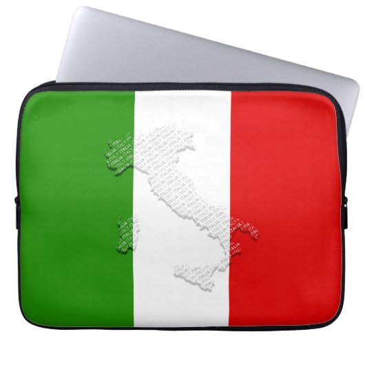 Italienische Flagge Laptopschutzhülle (Vorderseite)