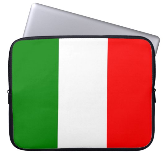 Italienische Flagge Laptopschutzhülle (Vorderseite)