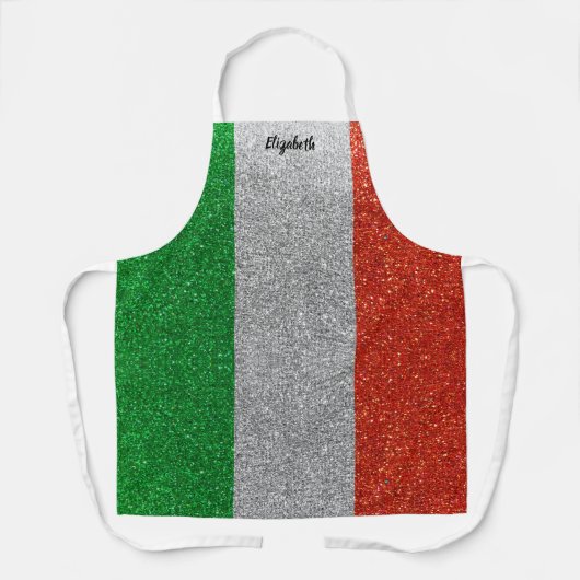 Italienische Flagge Lebensmittel Koch Küche GRILLE Schürze (Vorderseite)