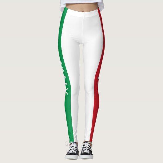 Italienische Flagge Leggings (Vorderseite)
