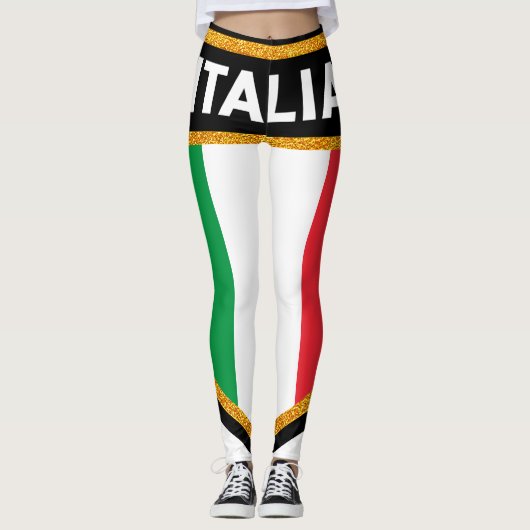 Italienische Flagge Leggings (Vorderseite)
