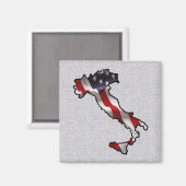 Italienische Flagge Magnet (Vorderseite/Rückseite)