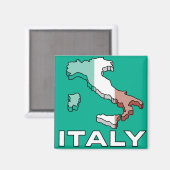 Italienische Flagge Magnet (Vorderseite/Rückseite)