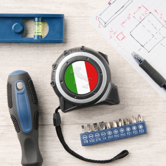 Italienische Flagge Maßband (Werkstatt)