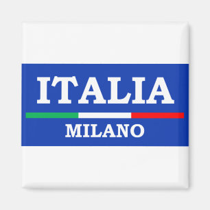 Italienische Flagge Milano Italia Azzurri Magnet