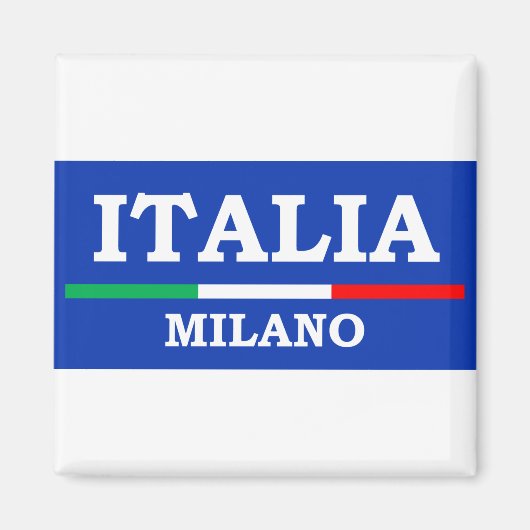 Italienische Flagge Milano Italia Azzurri Magnet (Vorne)