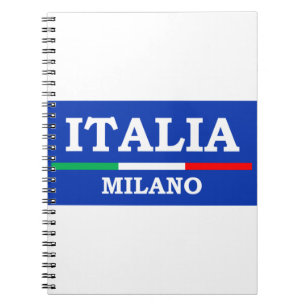 Italienische Flagge Milano Italia Azzurri Notizblock