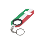Italienische Flagge Mini Flaschenöffner (Rückseite Schrägansicht)