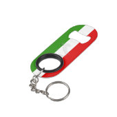 Italienische Flagge Mini Flaschenöffner (Rückseite Schrägansicht)