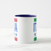 Italienische Flagge mit 4 Sternen Tasse (Zentrum)
