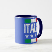 Italienische Flagge mit 4 Sternen Tasse (VorderseiteRechts)