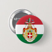 Italienische Flagge mit Abzeichen des Königreichs  Button (Vorne & Hinten)