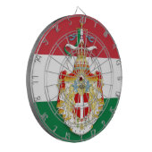 Italienische Flagge mit Abzeichen des Königreichs  Dartscheibe (Vorderseite Links)