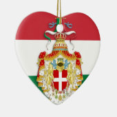 Italienische Flagge mit Abzeichen des Königreichs Keramik Ornament (Rechts)