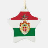 Italienische Flagge mit Abzeichen des Königreichs  Keramik Ornament (Rechts)