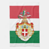 Italienische Flagge mit Abzeichen des Königreichs  Küchentuch (Vertikal)
