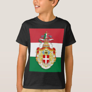Italienische Flagge mit Abzeichen des Königreichs T-Shirt