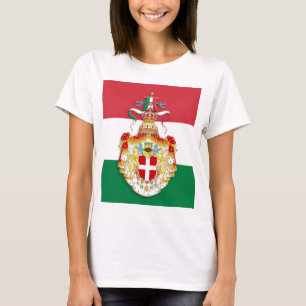 Italienische Flagge mit Abzeichen des Königreichs  T-Shirt