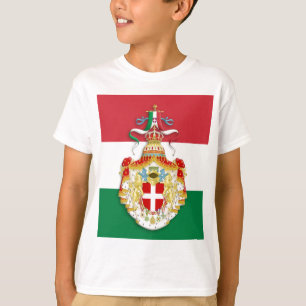 Italienische Flagge mit Abzeichen des Königreichs T-Shirt