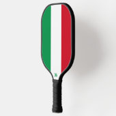 Italienische Flagge mit dem Pickleball-Paddel Pickleball Schläger (Links)