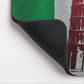 Italienische Flagge mit einem Hauch von Pisa Mouse Mousepad (Ecke)