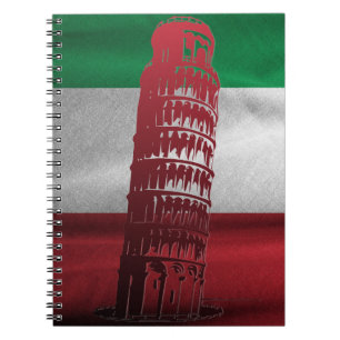 Italienische Flagge mit einem Hauch von Pisa - Not Notizblock