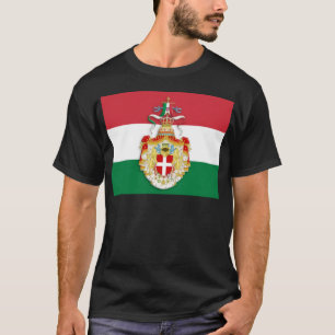 Italienische Flagge mit Insignien des Königreiches T-Shirt